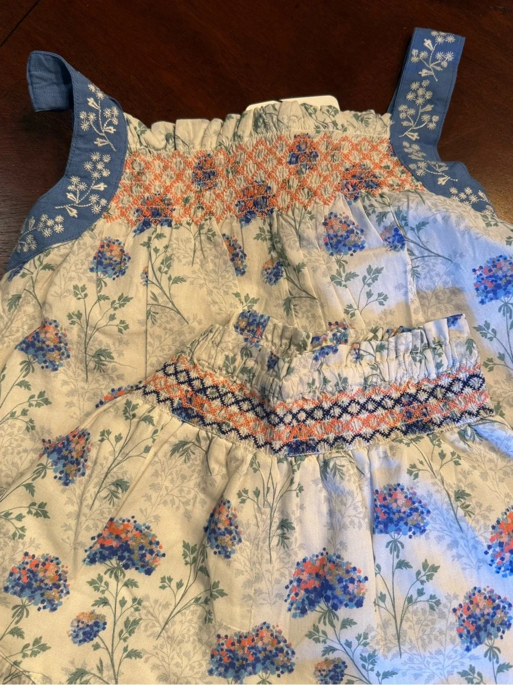 NWT Lali Kids girls Lauren hydrangea print sleeveless blouse & short set, sz 5